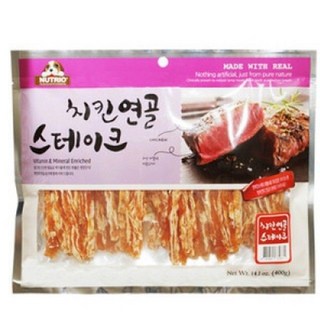 강아지용 치킨 연골 스테이크 400g 3개 강아지간식 7539OHK, 본상품선택