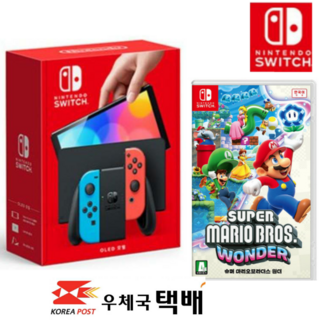 닌텐도 스위치 OLED 모델, 닌텐도 OLED 네온블루+슈퍼 마리오브라더스 원더