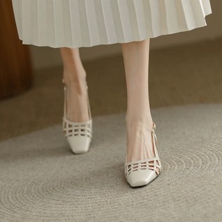 708090 스틸레토 펀칭 슬링백힐