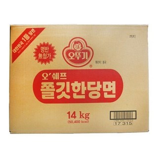 오뚜기 업소용 당면 대용량 14kg 10kg 알뜰 쫄깃한 당면 사리 잡채, 오뚜기 오쉐프 쫄깃한당면 (14kg), 1박스 오뚜기당면14kg