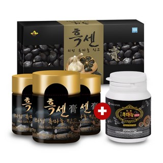 흑센의성흑마늘진고 부모님 선물 (3+1) 360시간저온 숙성발효 총4병 의성 흑마늘 진고 흑마늘즙 환 증정 1병당 의성흑마늘 30통, 1세트, 60g
