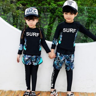 막심 아동 주니어 수영복 상하 래쉬가드 세트