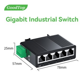 GOODTOP 5 포트 기가비트 산업용 스위치 000MBPS 미니 산업 이더넷 스위치 DIN 레일 장착 플러그 앤 플레이 MARVELL 칩셋, ZX-SG05i(mini), 1개