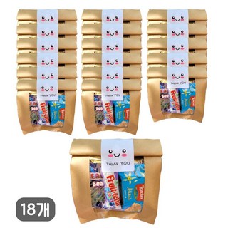 달콤가득 단체간식 개별포장 로아커 웨하스 미니스1p+해피무+크리스피 포테이토1p+후룻텔라1p+베베토젤리1p+오트밀 미니바이트2p 18세트 상품 이미지