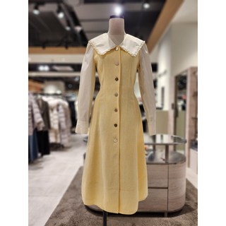 나이스클랍 넥카라 칼라블록 오픈 원피스 N221MWO207