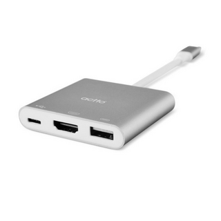엑토 3in1 PD 충전 USB 3.0 C타입 HDMI 컨버터 TC-25, GRAY, 1개