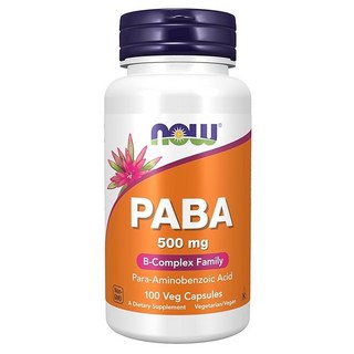 나우 NOW PABA 파바 500 mg 100 캡슐, 1개, 100정