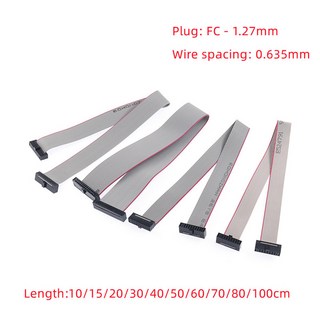 JTAG ISP 다운로드 케이블 FC 1 27mm 피치 그레이 플랫 리본 데이터 IDC 더블 엔드 동일 방향 6 10 14 16 20 30 34 40P, 30cm, 16P, 16개