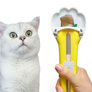 츄르 스푼 고양이 츄르 짜개 스틱 스푼, 블루, 1개