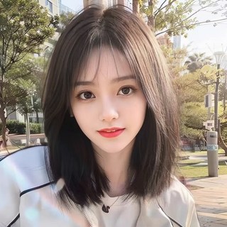 POMTOR 여성 가발 짧은 생머리 패션 통가발, 1개, 40cm브라운블랙