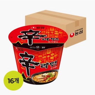 농심 신라면 큰사발 114g, 16개