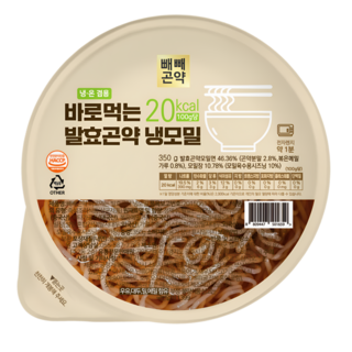 100g당 20kcal 바로먹는 발효곤약 냉모밀, 6개, 350g