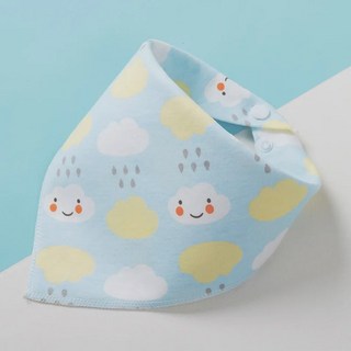 삼각형 손수건 만화 타액 수건 부드러운 흡수성 아기 촬영 이유식 침받이, 1개, 16