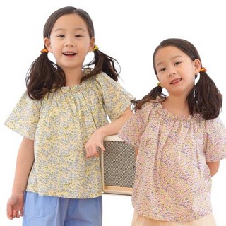 예크아이 여자아이 여름 블라우스 꽃무늬 아동
