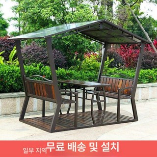 야외 파고라 정자 오두막
