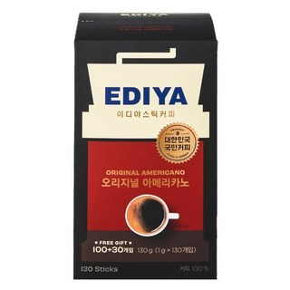 이디야 비니스트 오리지날 아메리카노 1.0gx 100plus30T, 130개, 1g