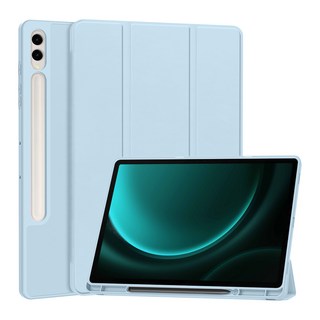 삼성 갤럭시탭S9 S9+ S9울트라 S9 FE 플러스 S펜수납 스마트 북커버 케이스, S펜수납 케이스-소다, 1개