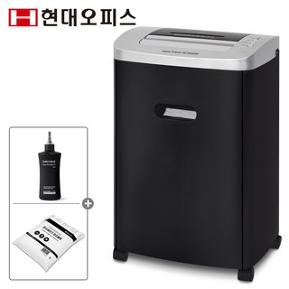 현대오피스 페이퍼프랜드 저소음 문서세단기 PK-2004CD+세단기오일+봉투 12매 20L 자동절전 파쇄기, 혼합색상, PK-2004CD