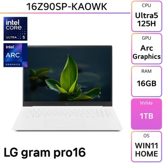 LG전자 그램 프로16 16Z90SP-KAOWK 이미지