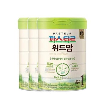 롯데웰푸드 파스퇴르 위드맘 1단계 + 파스퇴르 베이비 생유산균 태어나서~6개월까지, 3개