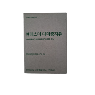 대마종자유 여에스더 홈쇼핑 방송 에스더포뮬러 닥터에스더 유기농 캡슐 식약청인증, 1박스, 30정