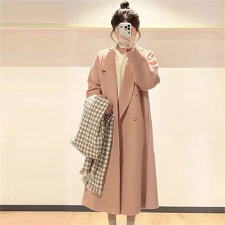 besteffie 캐시미어코트 빅사이즈 여성용 핸드메이드 코트 데일리 롱코트 여자코트 E968