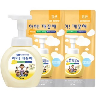 아이깨끗해 핸드워시 순 250ml + 200ml x 2p 세트, 25개