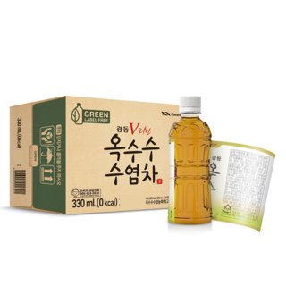 광동 V라인 옥수수 수염차 무라벨, 330ml, 80개