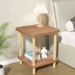 쇼파사이드테이블 40cm 2단침대협탁, 원목색