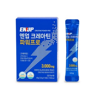 독일산 프리미엄 모노하이드레이트 엔업 크레아틴 파워프로(4gx14포) 바로먹는 1회용 스틱포장 식약처인정 건강기능식품 1박스, 49g, 1개