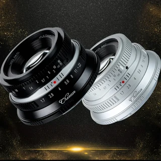 Cheecar 레트로 고정형 초 렌즈 F1.7 카메라 후지필름 X 캐논 RM E 니콘 Z 커스텀 DSLR 25mm, 08 Silver-Canon RF-S, 1개