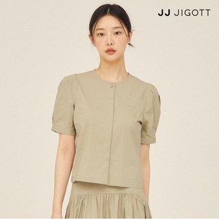 (JJ지고트) 퍼프 슬리브 크롭 블라우스 GP5P0BL541