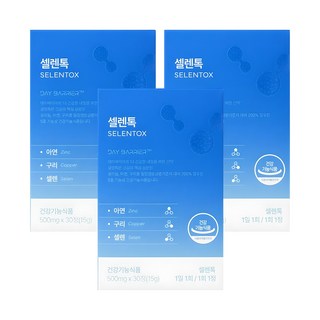 데이배리어 셀렌톡 셀레늄 아연, 30정, 3개