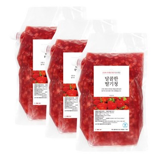 담아요 수제 달콤한 딸기청, 3개, 1개입, 2kg