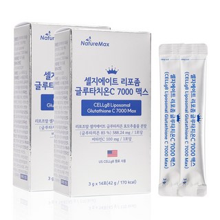셀지에이트 리포좀 글루타치온C 7000 맥스 분말형 (1포당 순수 리포좀 글루타치온 500mg) 3g X 14포, 2박스, 42g