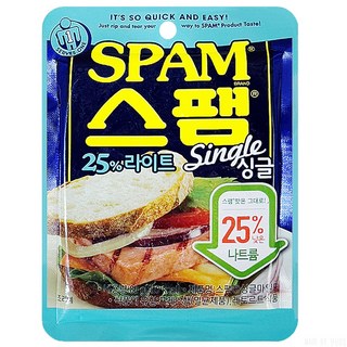 스팸 싱글 25% 라이트, 80g, 4개