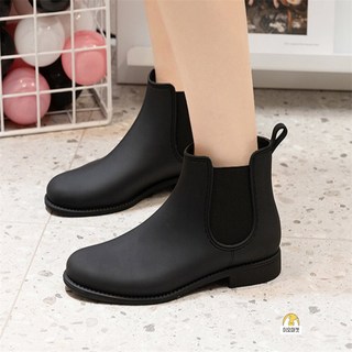 이오디자인 에나멜 첼시 부츠 장마철슈즈