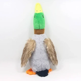 공격적인 Chewers를위한 내구성 플러시 오리 개 장난감 애완 동물 청둥 작은 중형 대형 개를위한 삐걱 거리, 01 with Duck Web