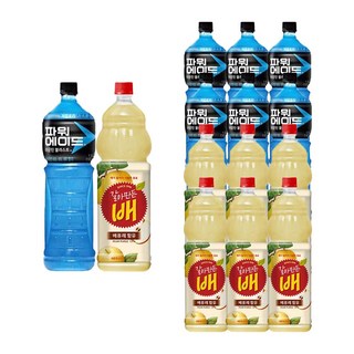 [드링킹] 파워에이드 1.5L 6개 +갈아만든배 1.5L 6개, 12개입
