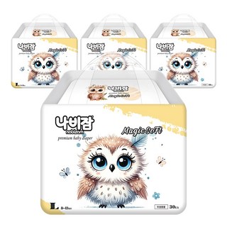 나비잠 기저귀 매직소프트 팬티 4팩, 120매, 대형(L)