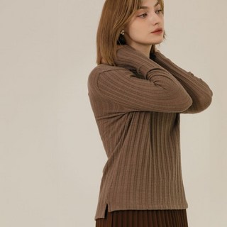 더블골지 모크넥 베이직 니트 317618