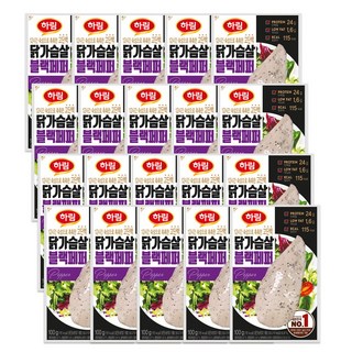 하림 닭가슴살 샐러드용 블랙페퍼 110g 대용량, 100g, 15개