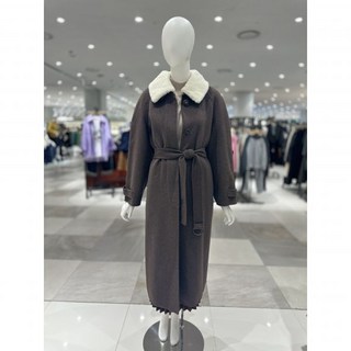 올리브데올리브 뽀글이 탈착 카라 롱 핸드메이드 코트 YW3WH433 백화점 아울렛 (4220570)