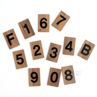 층수 표시용 우드문자, 4, 4