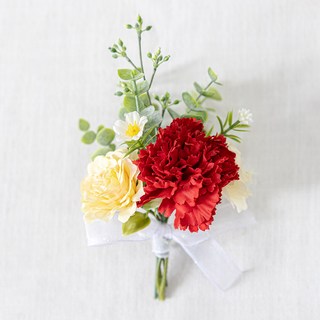 카네이션 다알리아 코사지 15cm, 2개, 레드