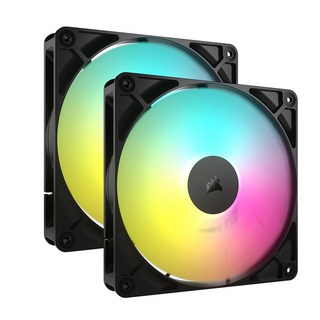 커세어 CORSAIR RS140 ARGB 140mm 케이스 쿨링팬, 블랙, 2팩