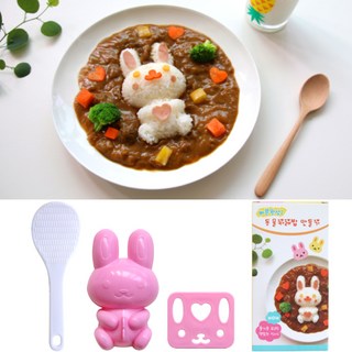 토끼 카레밥틀 카레밥만들기 데코틀 주먹밥만들기, 핑크, 1개