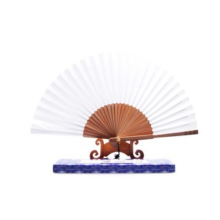 운림당 향비선(접선) 부채(대/중/소), 1개, 화이트 대