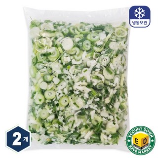 냉동식품 대파 슬라이스 (냉동), 1kg, 1개 냉동대파슬라이스1kg 11 냉동 대파 슬라이스, 2개, 1kg