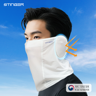 블랙야크 페이스스카프 사용 모습